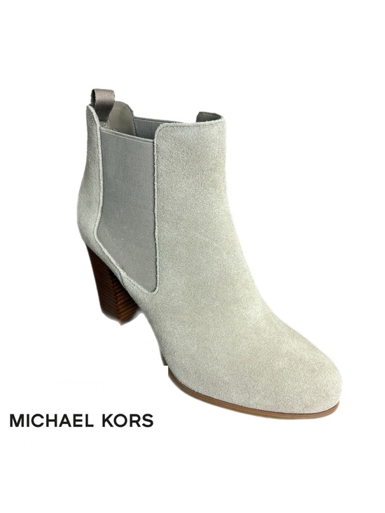 Michael Kors Shoes - NEW Michael Kors Light Gray Suede Chelsea Ankle Boot